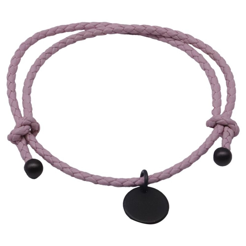 Bottega Venete Woven Bracelet in Pink Leather